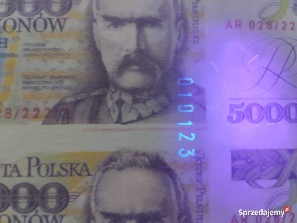 POLSKA arkusz z 6 banknotami 5000000 złotych Białystok