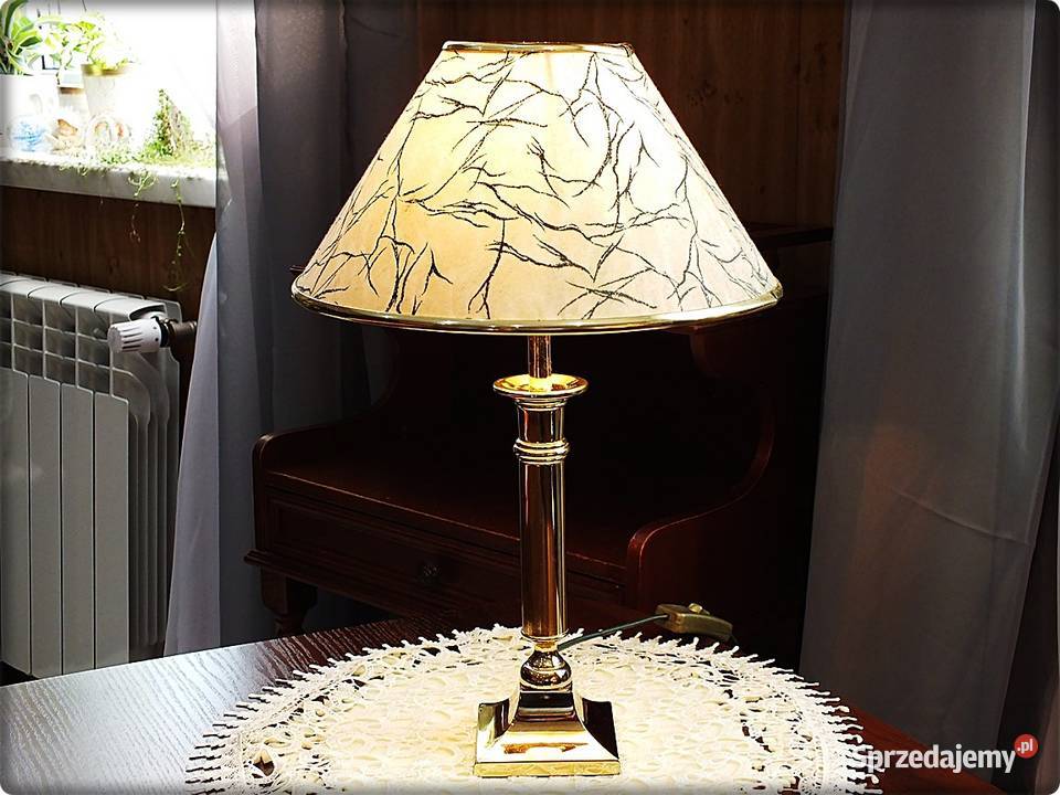 Lampka nocna wys39 Złocona Idealna do sypialni Lampy stołowe i nocne Żary