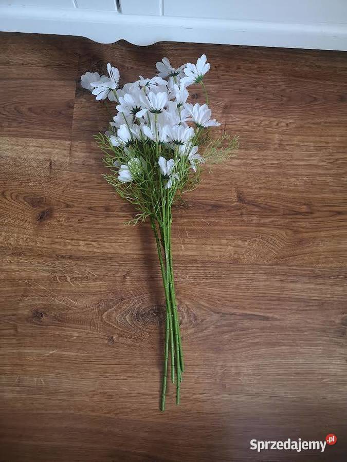 Sztuczny bukiet kwiatów kosmos 5 biały Sztuczne kwiaty i owoce Niepołomice sprzedam