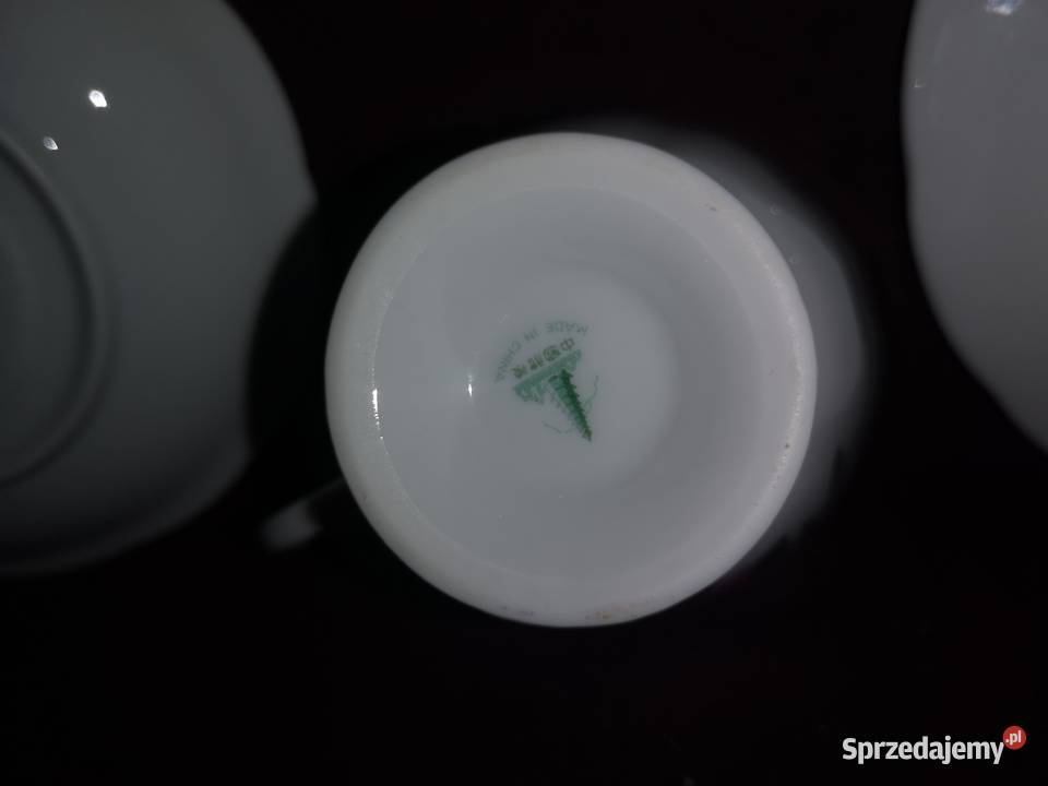 Filiżanka i talerzyk deserowy z różami Made in Porcelana i szkło Gdańsk