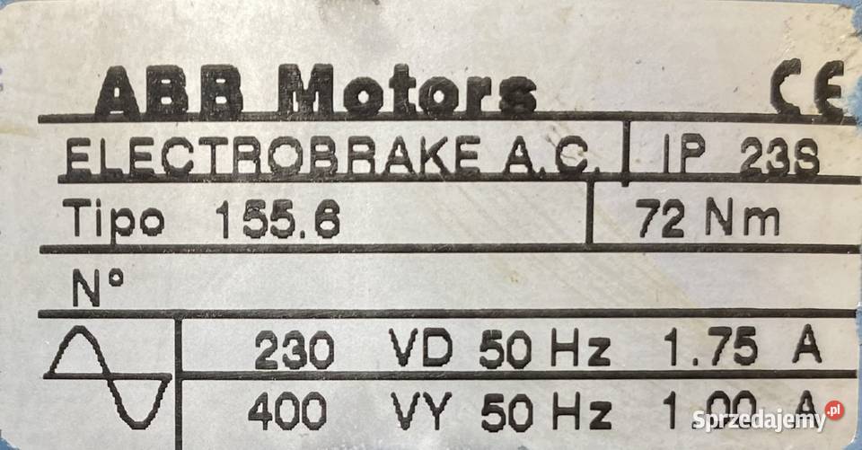 motoreduktor przekładnia 4kW 96obr HAMULEC Pigża
