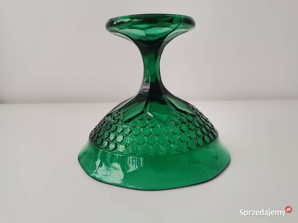 Stara zielona cukiernica cukierniczka Kwiat E T Porcelana i szkło Katowice sprzedam