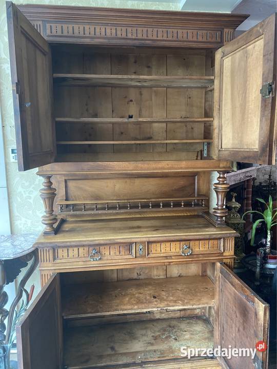Antyk stary drewniany kredens mebel dolnośląskie
