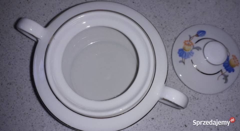 Kahla cukiernica porcelanowa niebieskie kwiaty Gryfino