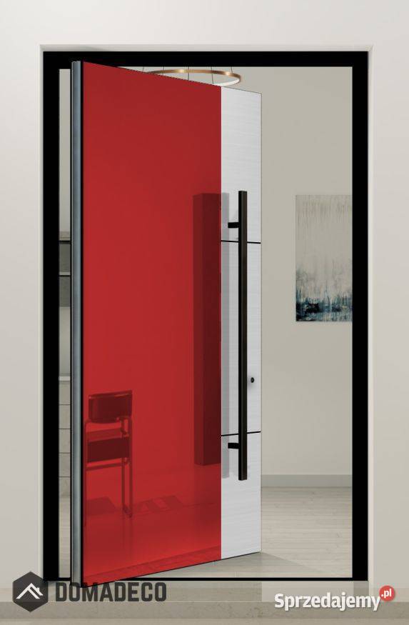 PIVOT VL21 czerwone szklane aluminiowe drzwi Warszawa