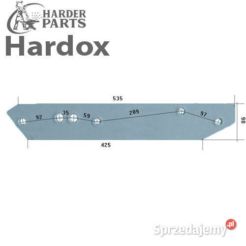 Płoza HARDOX 51209P części do pługa FROST podlaskie Suwałki sprzedam