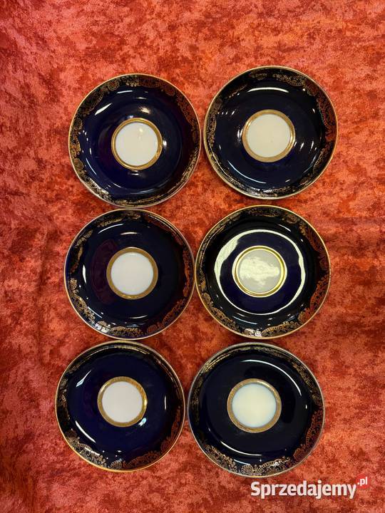 Zestaw 6 filizanek Lomonosow kobalt świętokrzyskie Kielce