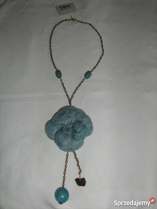naszyjnik wisiorek kwiat turkus wielkopolskie Słupca