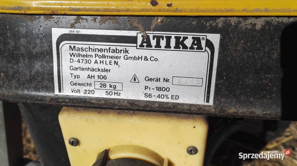 Rozdrabniacz do gałęzi niemiecki Dąbrówka Dolna