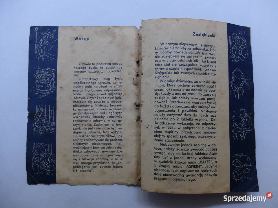 Stara reklamówka Bayer Aspirin okres Kościan sprzedam