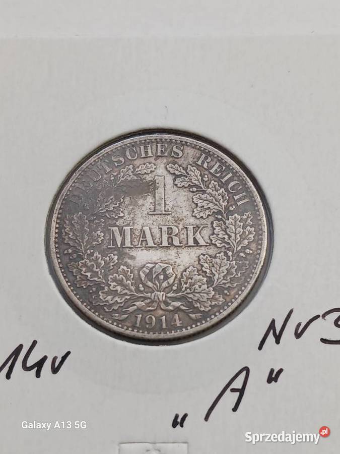 1 Marka Prusy 1914 r 3 mennica A Konin