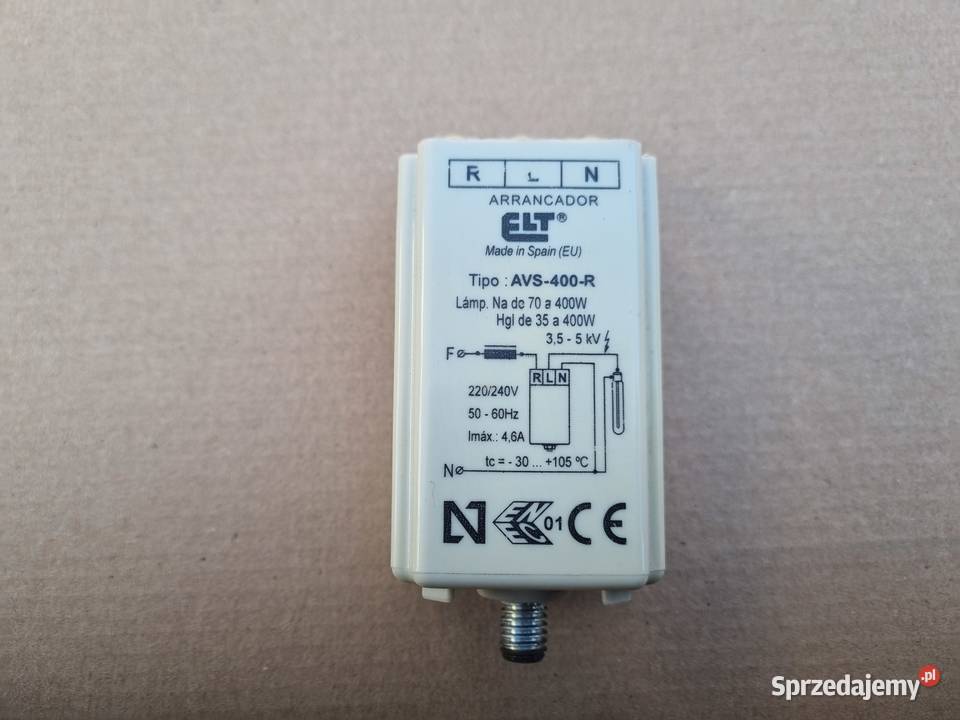 Zapalnik AVS 400R do lamp wyładowczych Pozostałe Elbląg