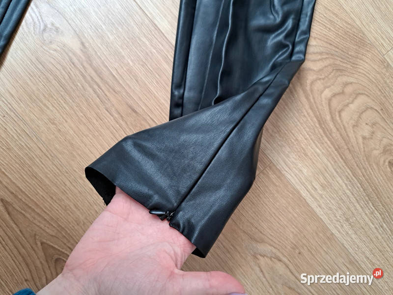 Czarne spodnie ze skóry ekologicznej Orsay pomorskie