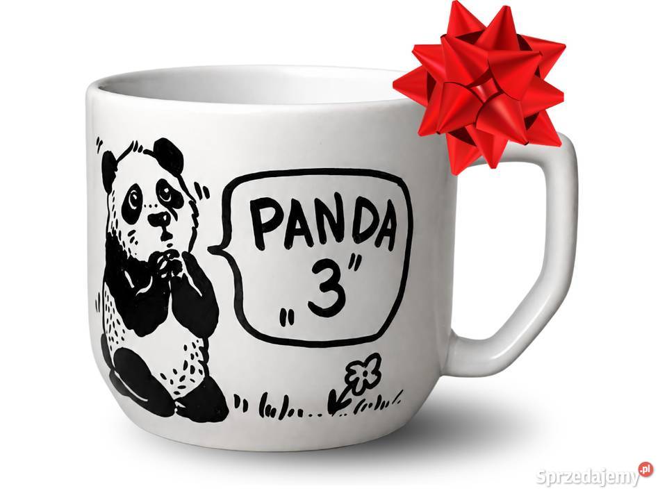 Kubek Ceramiczny Ręcznie Malowany PANDA 300ml Dobrzykowice