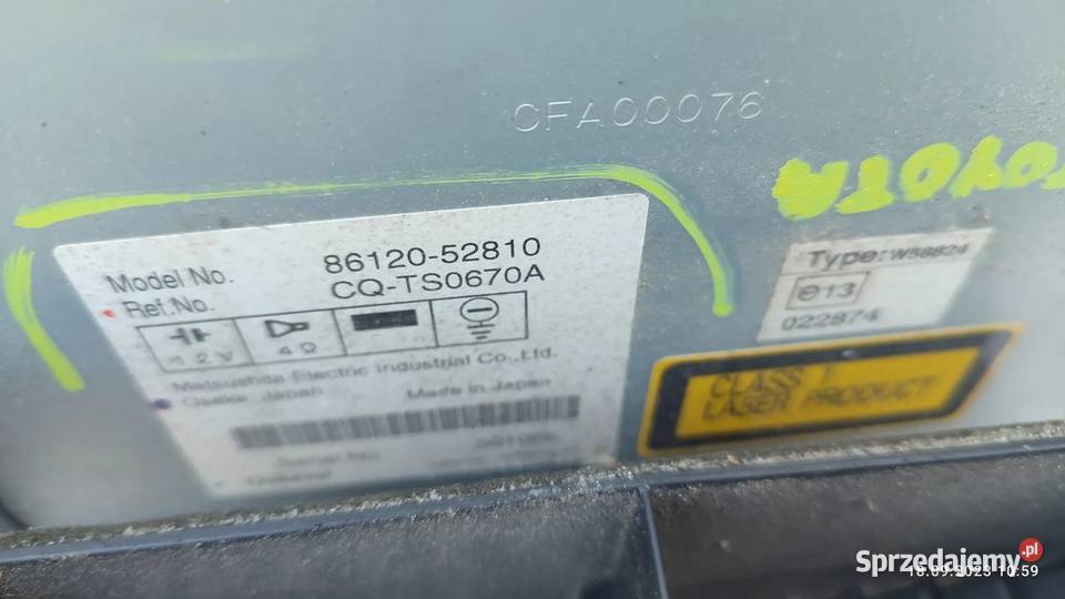 20072011 Toyota Yaris II 18TS 133 18VVTI RADIO Włoszczowa