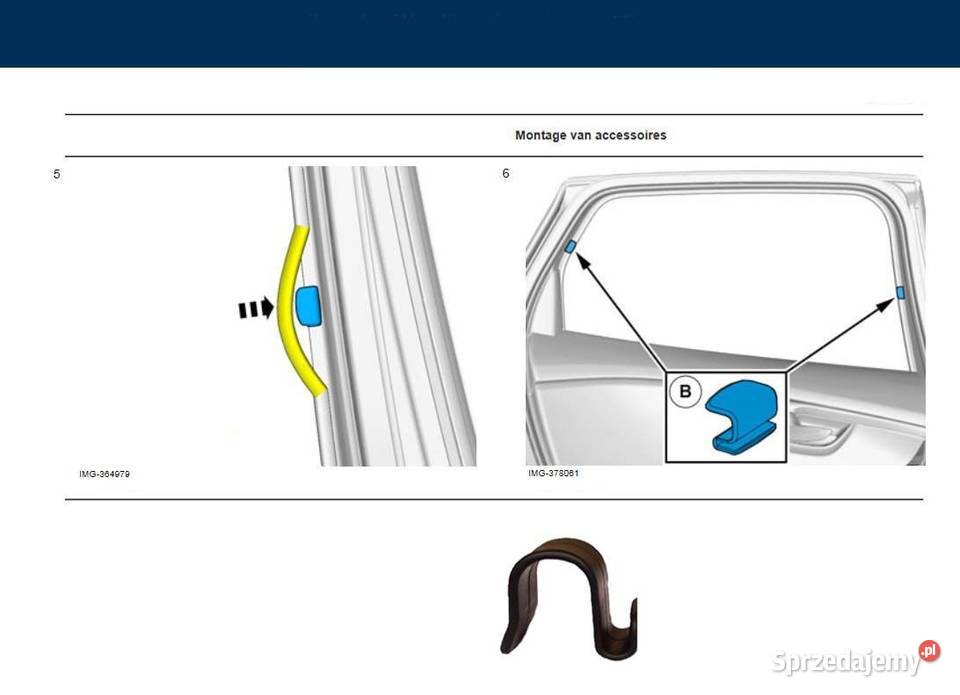 VOLVO S80 uchwyt rolety przeciwslonecznej drzwi Bielany Wrocławskie