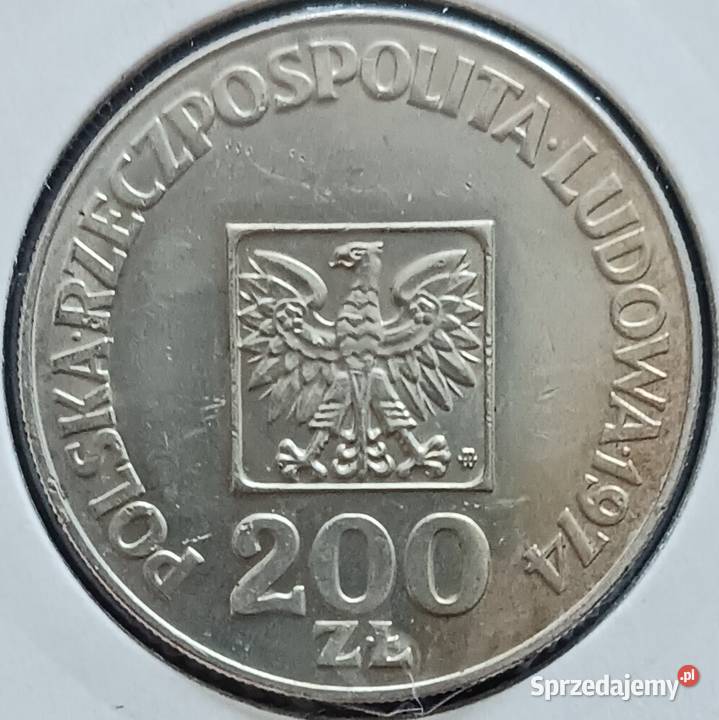 200 XXX Lat PRL 1974 r Mapka 4 mennicze sprzedam