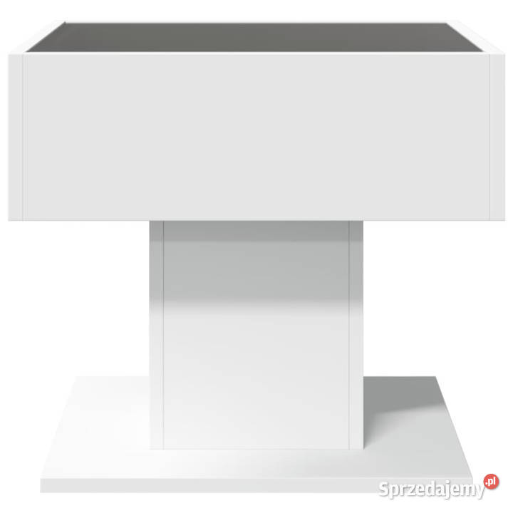 Stolik kawowy z LED biały 50x50x45 materiał mazowieckie Warszawa