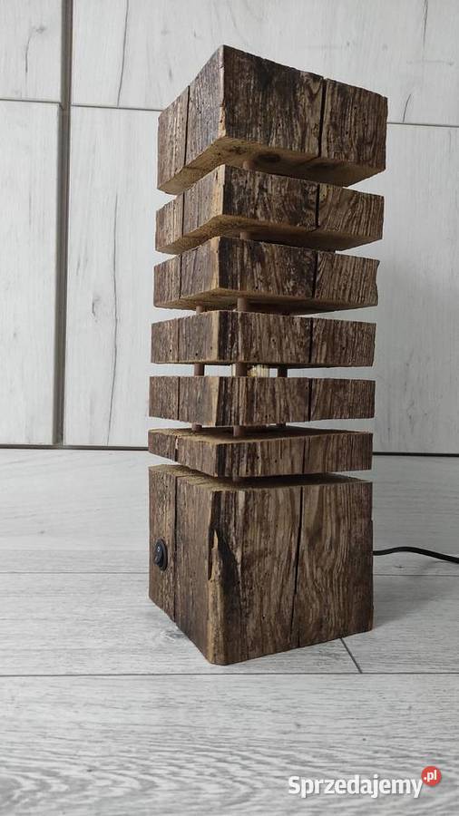 Lampa drewniana loftowa handmade warmińsko-mazurskie Olsztyn