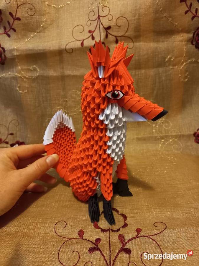 Lis lisek zwierzę rękodzieło origami dekoracja Puławy sprzedam