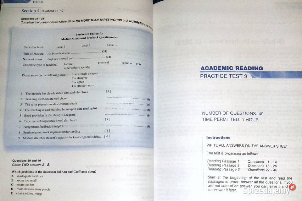 IELTS Practice Tests 1 With Answers J Milton H Chełm sprzedam