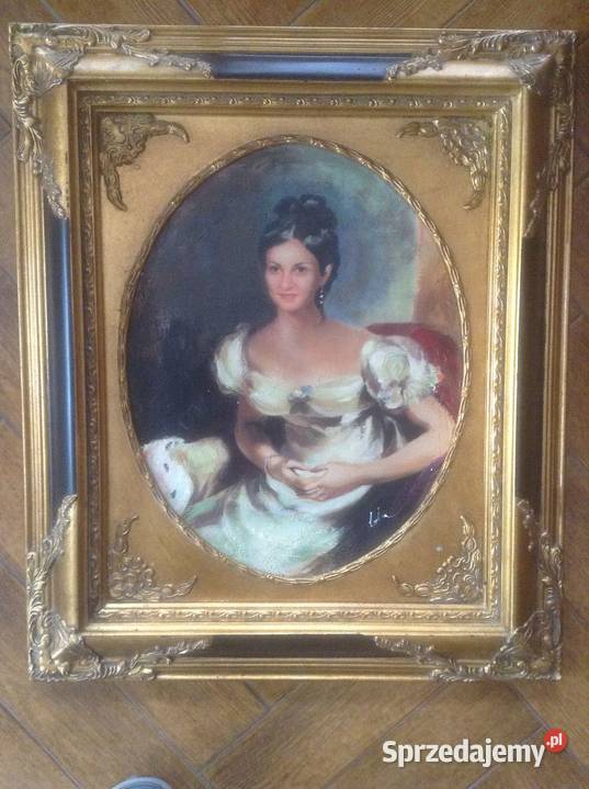 Obraz olejny w ozdobnej ramie 54 x65 Opole