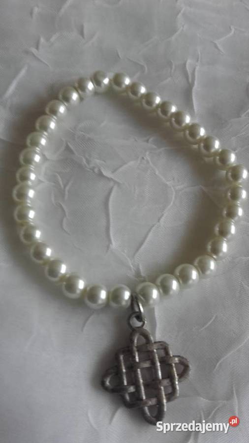 BRANSOLETKA Z BIAŁYCH PEREŁEK Biżuteria dla Pań Piła