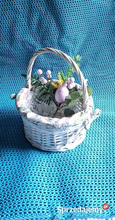 Koszyczek Wielkanocny okrągły biały Małkinia Górna sprzedam