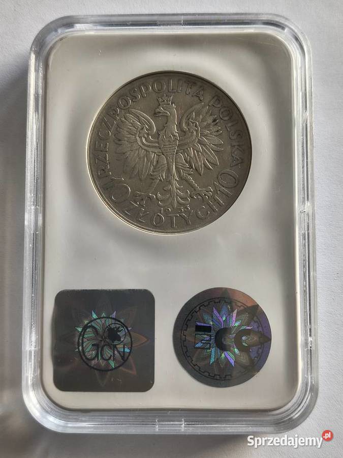 10 1933 Polonia grading GNC nota AU 53 Numizmatyka