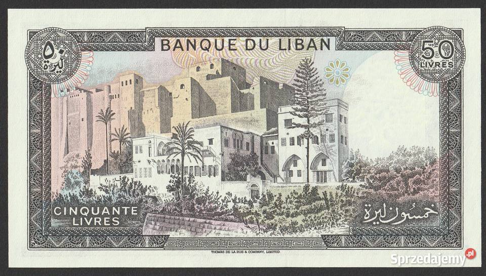 LIBAN 50 LIVRES 1988 STAN BANKOWY UNC Łódź