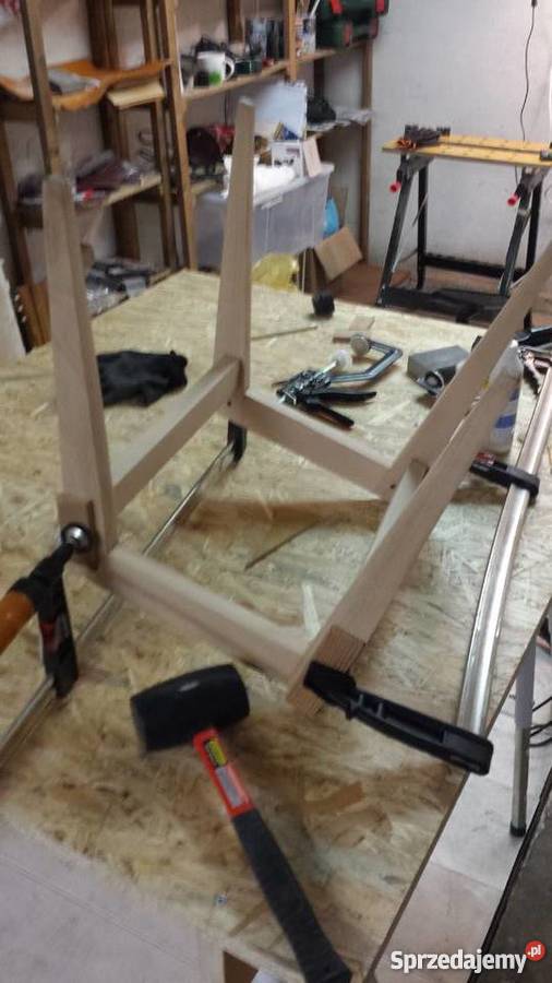 Krzesła Aga PRL projekt JChierowskiego lata 6070 45cm Szczecin