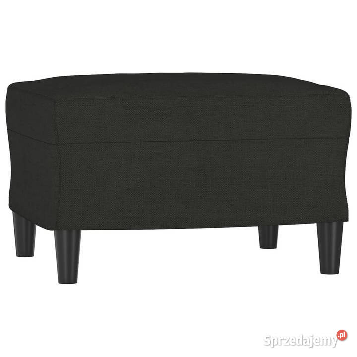 3osobowa sofa z podnóżkiem czarna 180 tkaniną mazowieckie