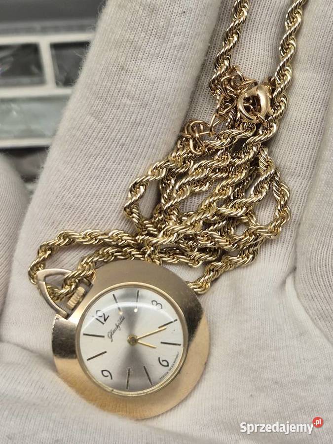 Damski zegarek wisiorek Glashuttenaszyjnik Chorzów