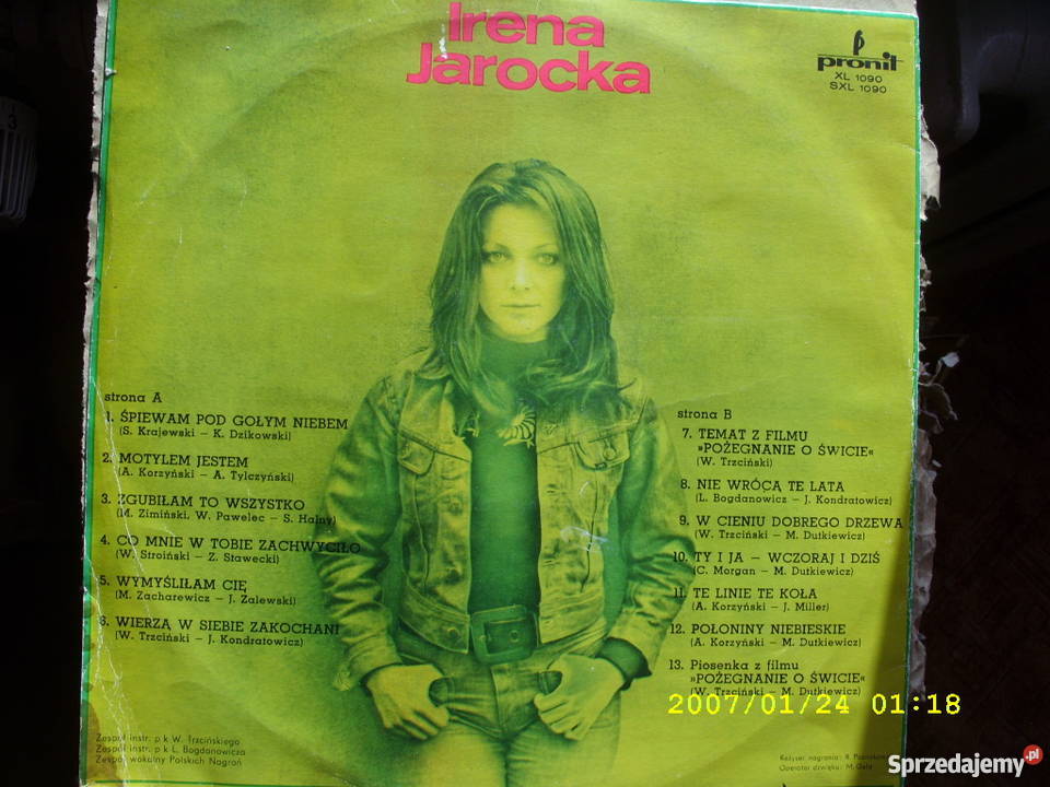 LP pop IRENA JAROCKAW CIENIU DOBREGO Wołów