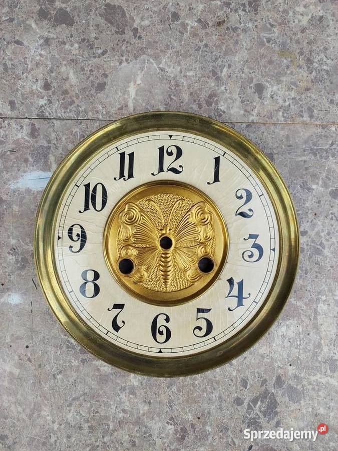 663 Tarcza starego zegara ściennego ślązaka 185 Tczew