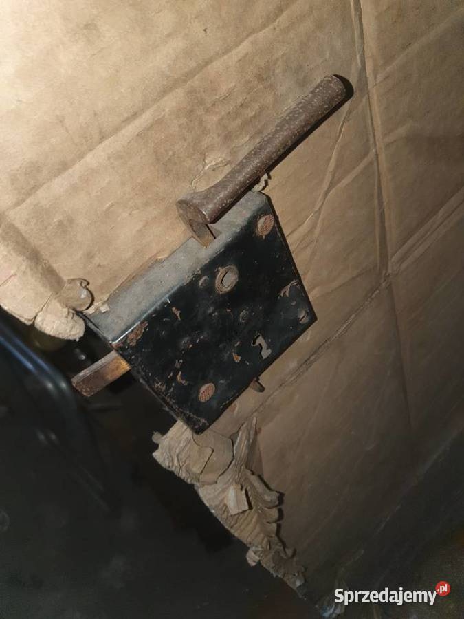 Drzwi stare z zamkiem vintage Antyki Warszawa sprzedam