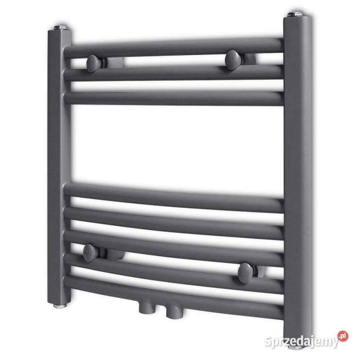 Grzejnik łazienkowy wygięty 480 x 480 mm szary Pozostałe mazowieckie sprzedam