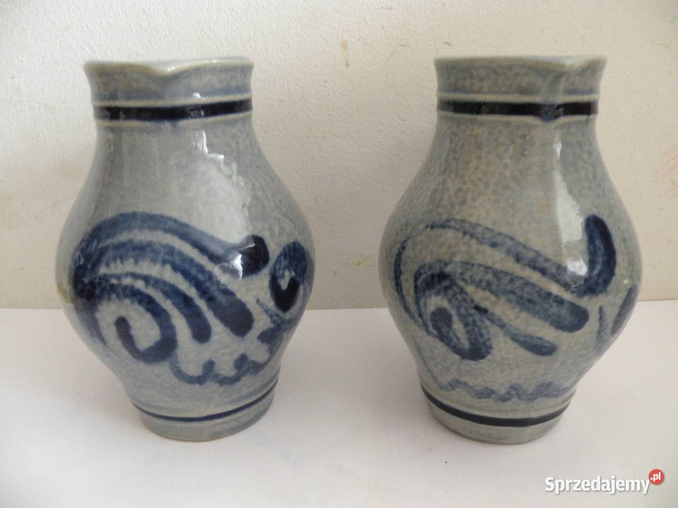 Dzbanek wazon z PRLu 2 Sygnowane małopolskie