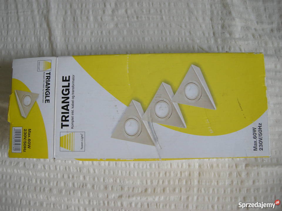 Trójkątna oprawa podszafkowa żarówki zasilacz sprzedam