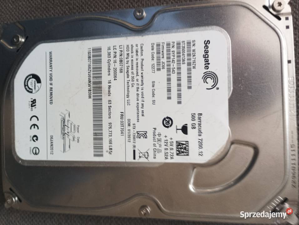 Dyski HDD Seagate barracuda inne dolnośląskie Polkowice