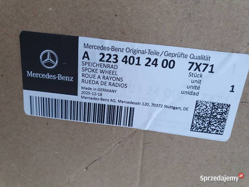 Alufelga mercedes 221 21 rozstaw 5x112 Biała Podlaska