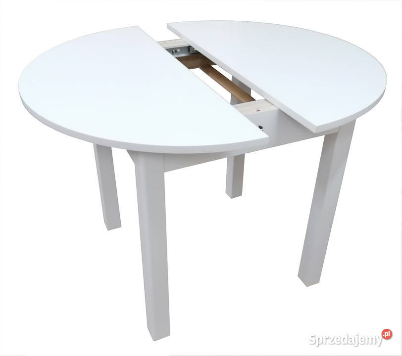 STÓŁ OKRĄGŁY ROZKŁADANY FI 90 ŁAWA KOLORY BIAŁY 90cm warmińsko-mazurskie sprzedam