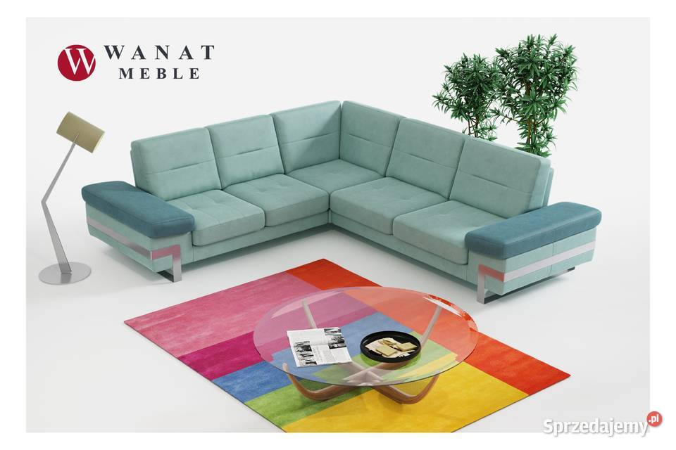 Niebieski Narożnik Regulacja Głębokości 123cm Toruń sprzedam