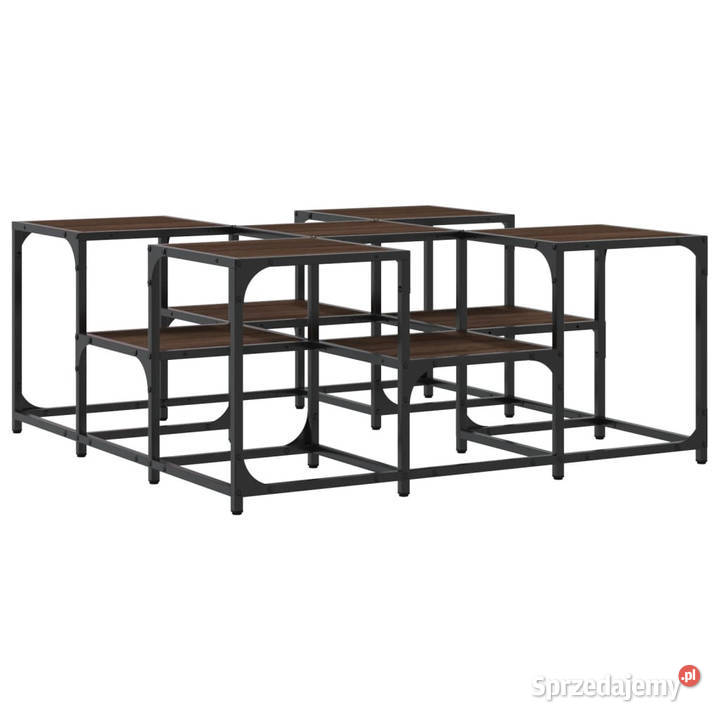 Stolik kawowy brązowy dąb 91x91x40 materiał Stoły mazowieckie Warszawa