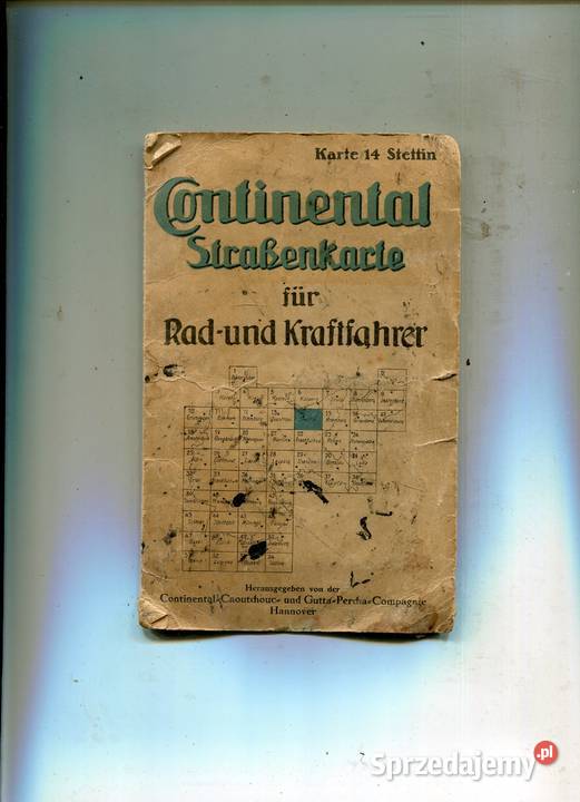 Continental Strasenkarte fur Radund Kraftfahrer Szczecin