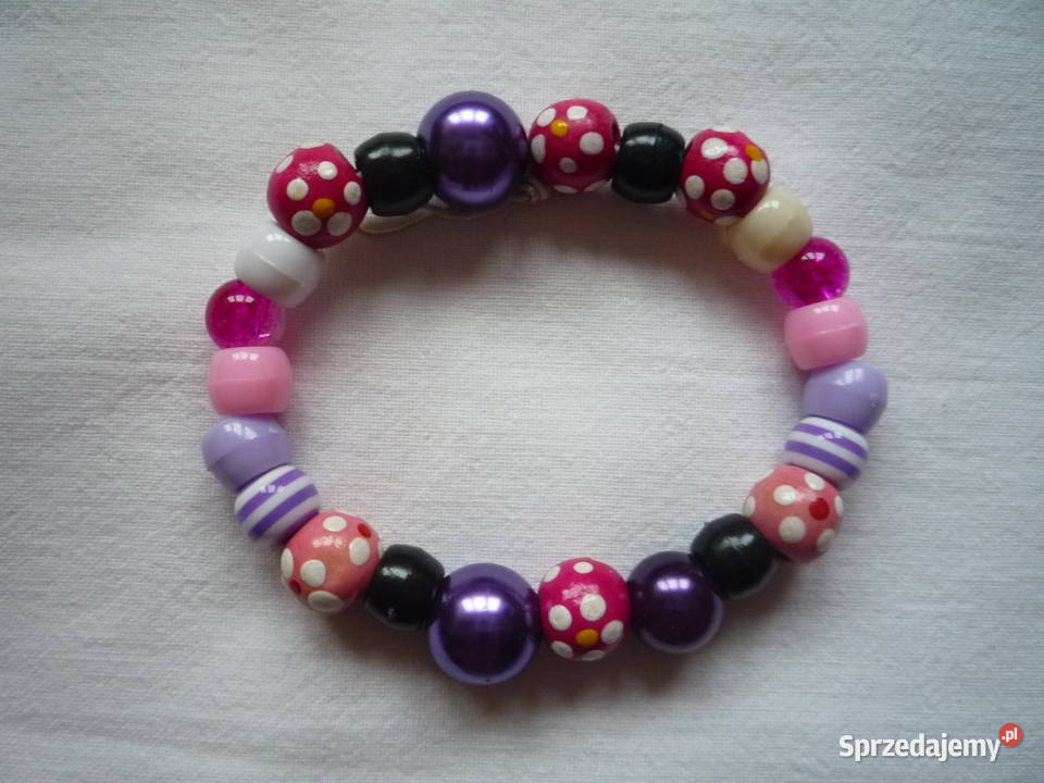 Nowa Bransoletka na rękę Koraliki różowe Szczecin