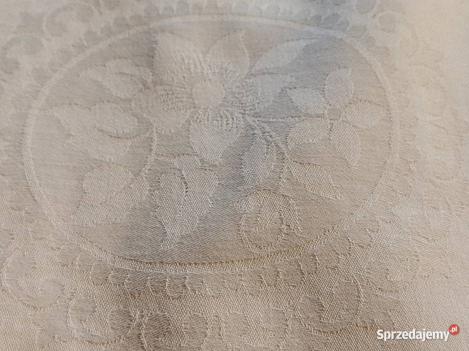 Obrus biały bawełna PRL