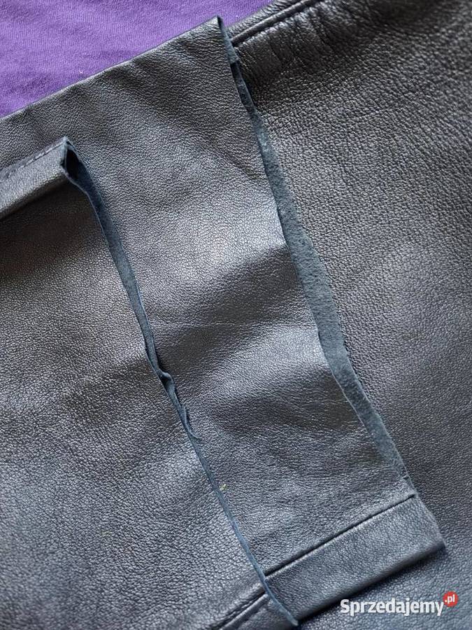 Skórzane spodnie vintage wysoki stan skóra 42 XL Kraków