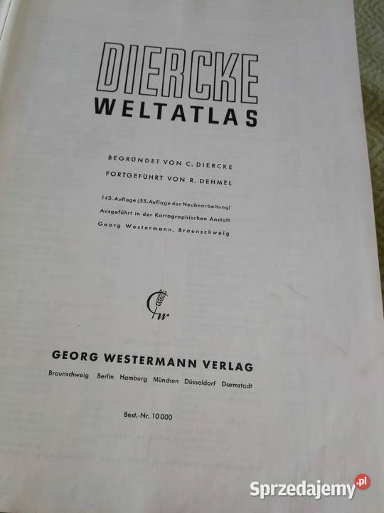 Stary Niemiecki Atlas Świata DIERCKE WELTATLAS Szczecin