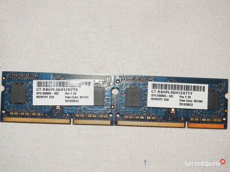 Hynix DDR3 4GB 2x2GB PC3 10600S 1333Mhz SODIMM Przemyśl sprzedam